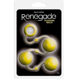 Желтые анальные шарики Renegade Pleasure Balls