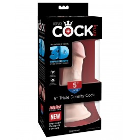 Телесный фаллоимитатор на присоске 5" Triple Density Cock - 15,24 см.